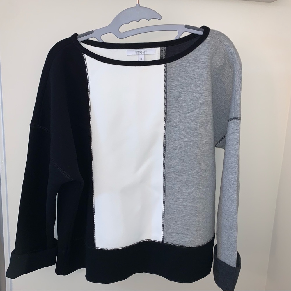DEREK LAM 10 CROSBY Colorblock Pullover